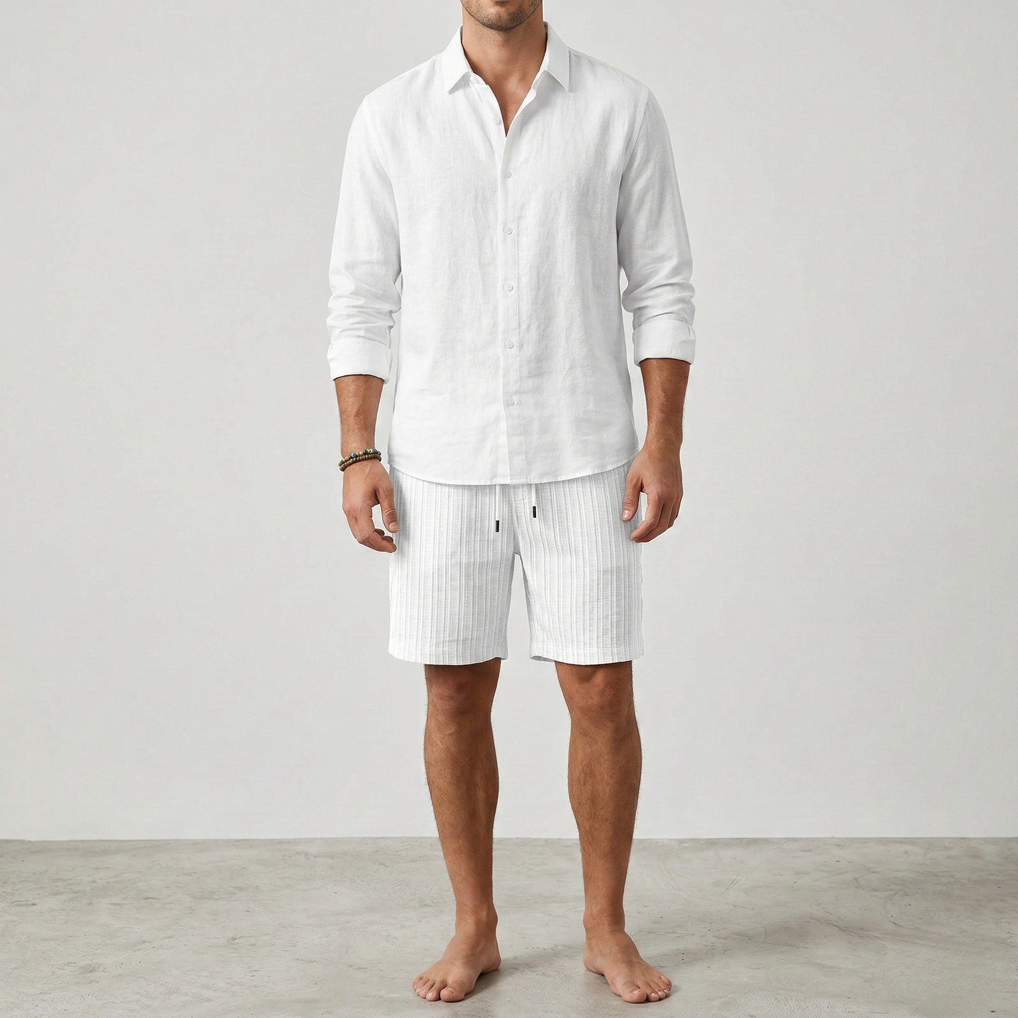 Herre shorts med elastik og snøre – Sommer shorts med løs pasform