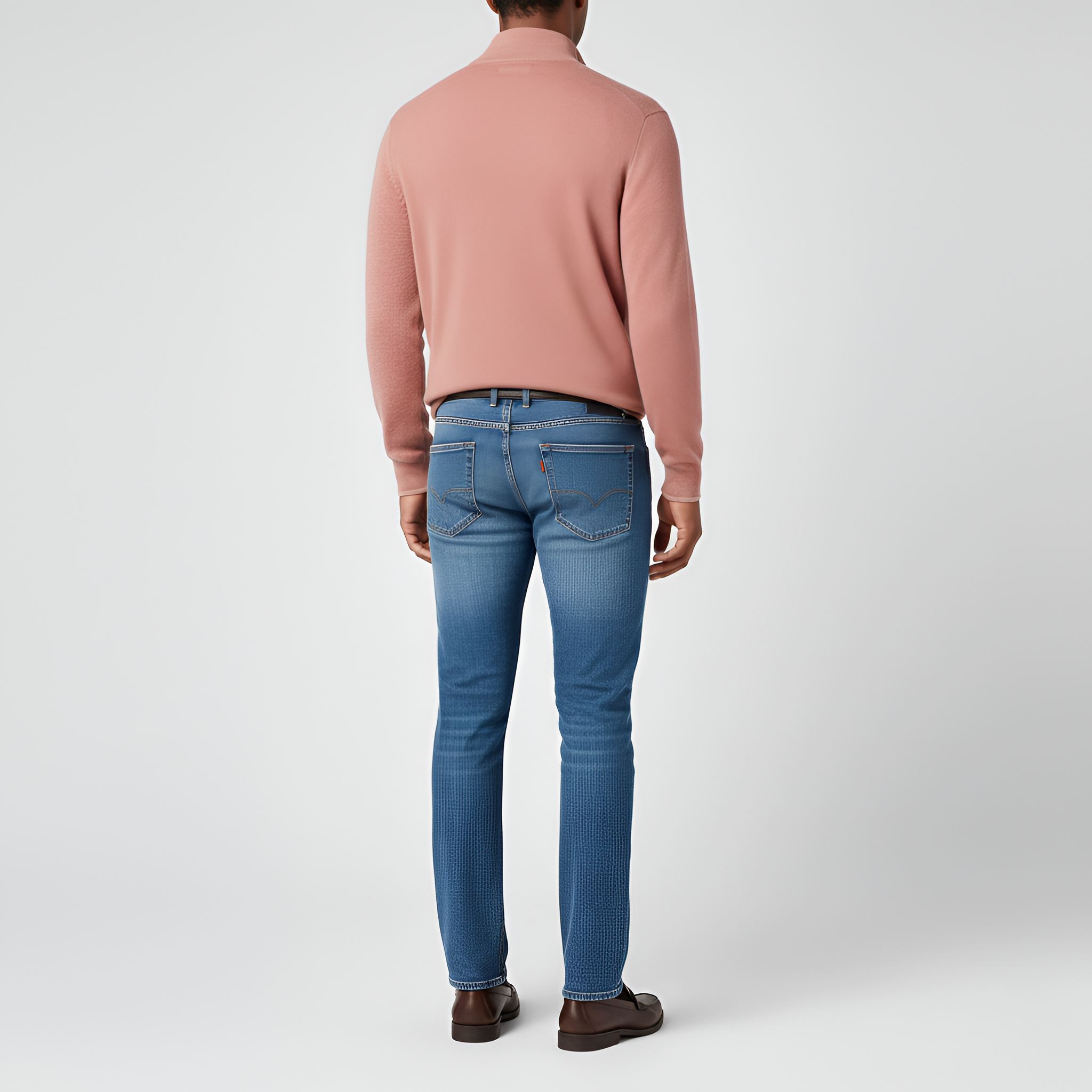 Jersey de punto para hombre Bellivaro con media cremallera, manga larga, ajuste clásico