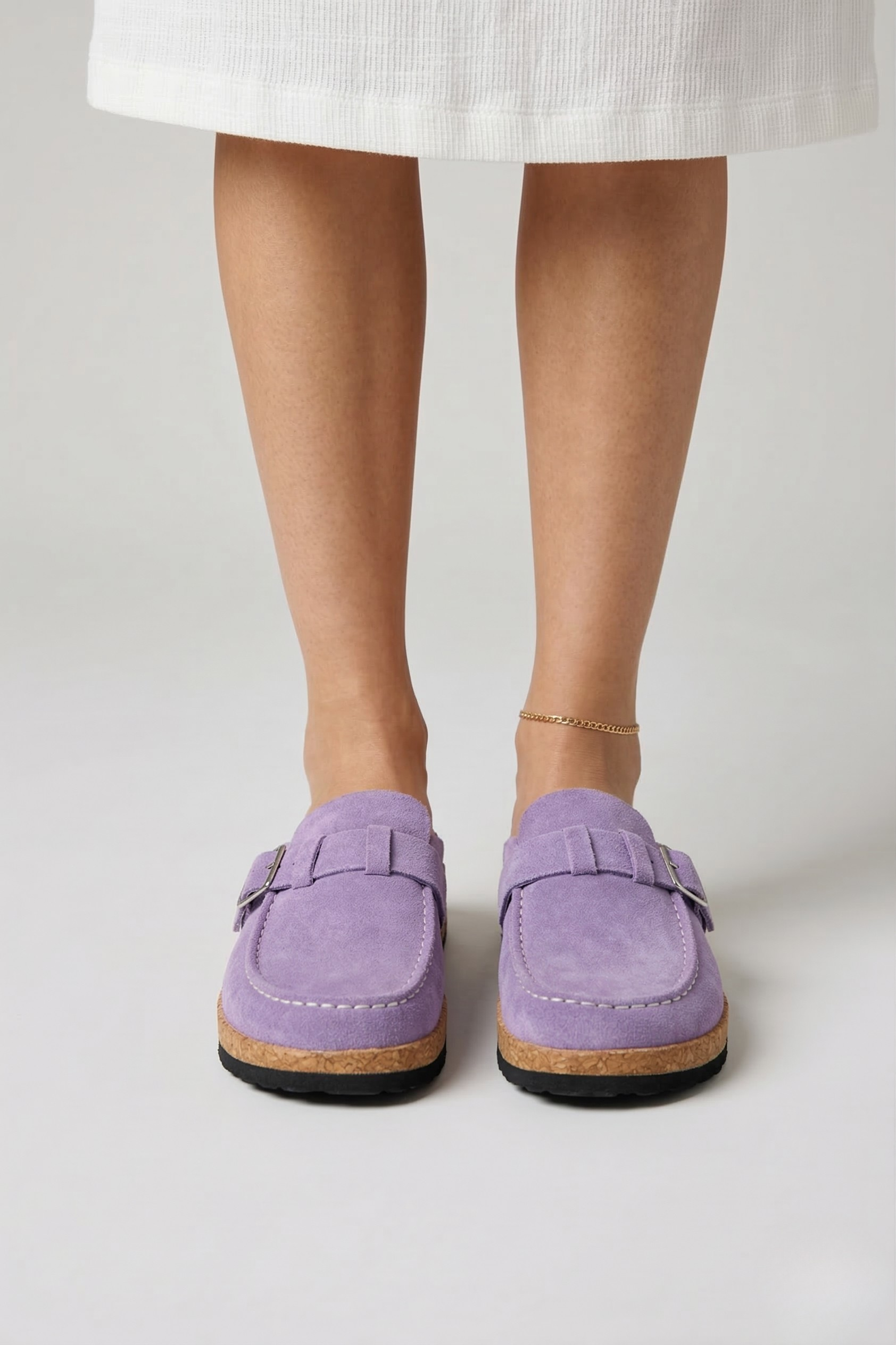 Dame Slip-On Loafers med Spænde Komfort Sko Casual Mule Loafers til Hverdag