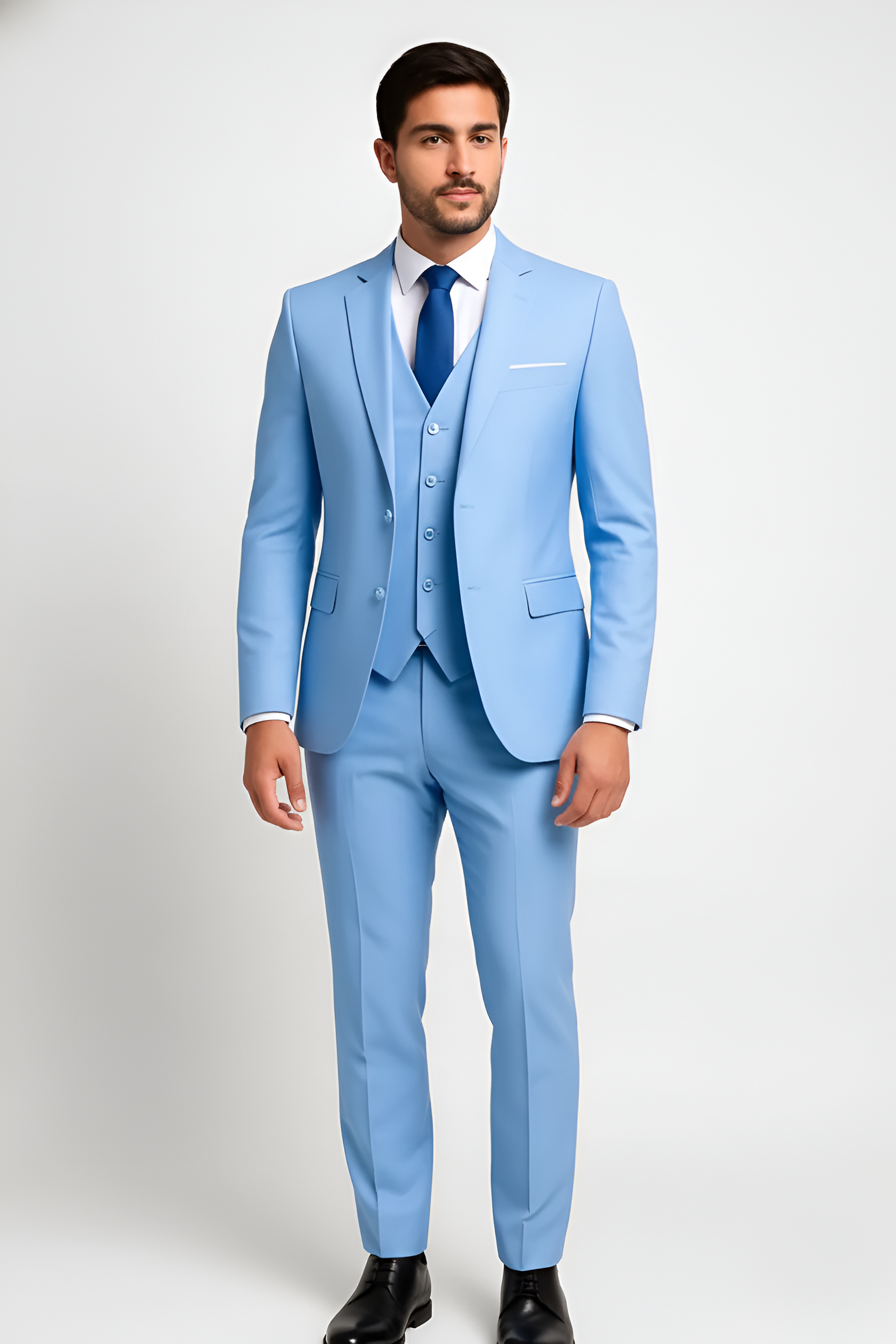 Bellivaro herre jakkesæt i klassisk pasform med vest