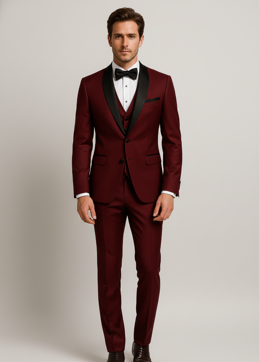 Bellivaro ανδρικό 3-τεμάχιο κοστούμι σμόκιν για γιορτές και γάμους