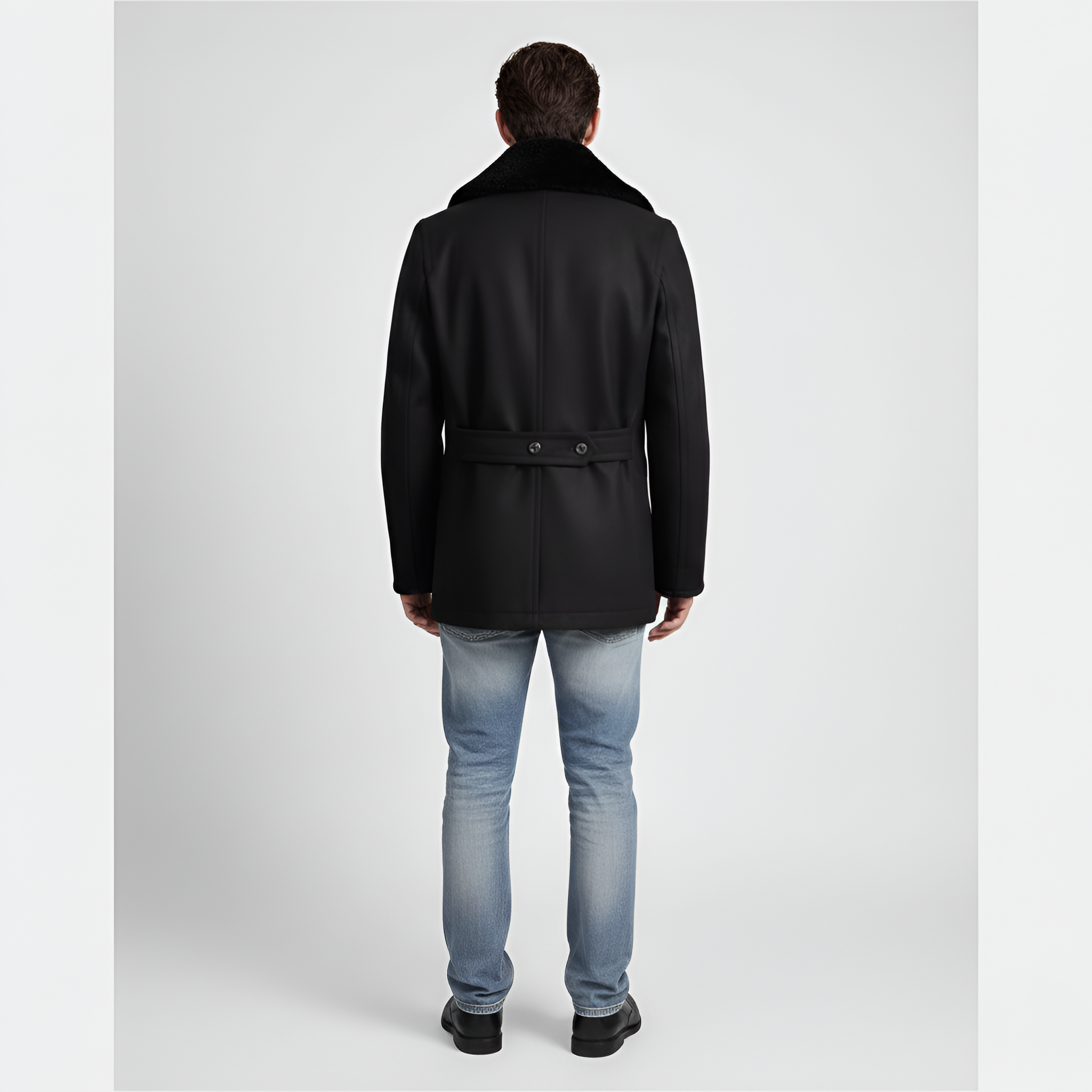 Abrigo de lana para hombre Bellivaro, abrigo de invierno de doble botonadura