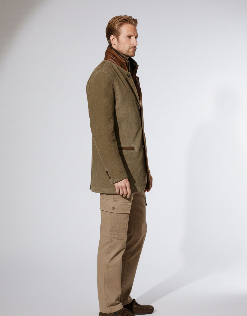 Chaqueta Bellivaro para hombre en mezcla de lana para otoño e invierno