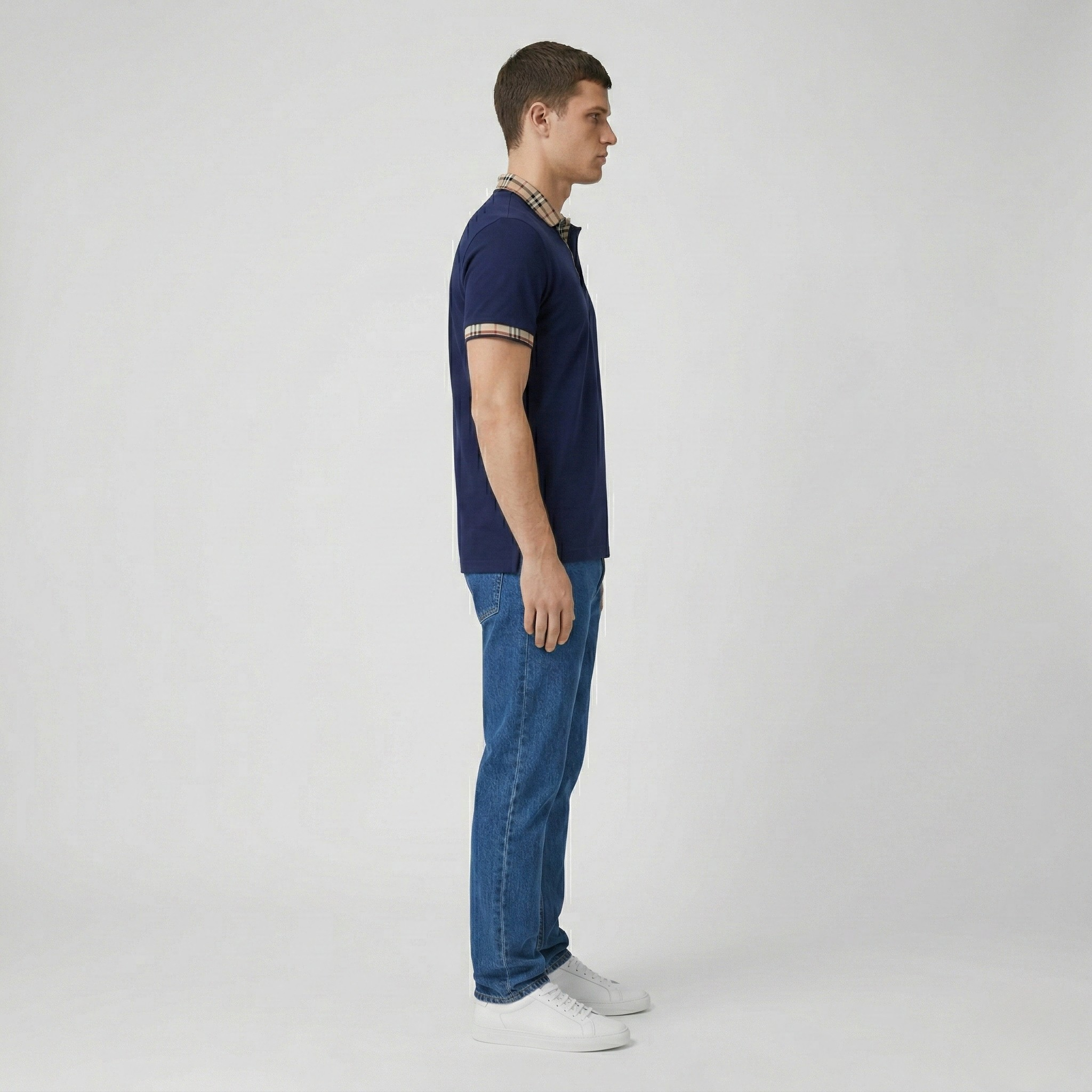 Herre polo t-shirt i bomuld – Kortærmet polo med krave og logo