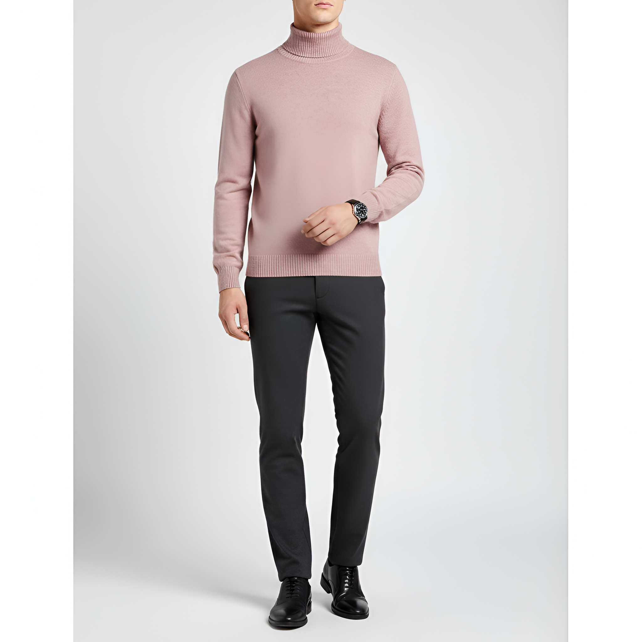 Bellivaro ανδρικό πουλόβερ με ριγέ λαιμόκοψη σε κλασική εφαρμογή