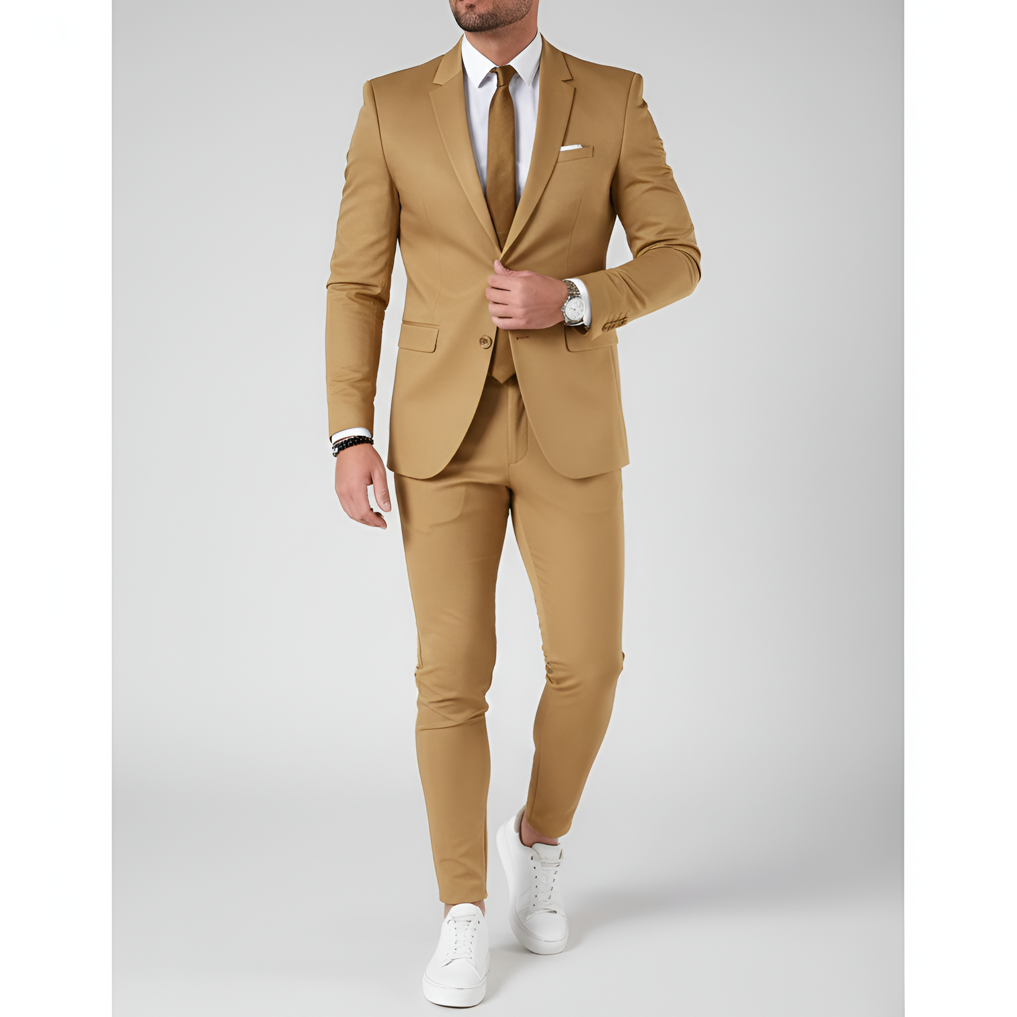 Traje de hombre Bellivaro slim fit con blazer y pantalones de corte clásico