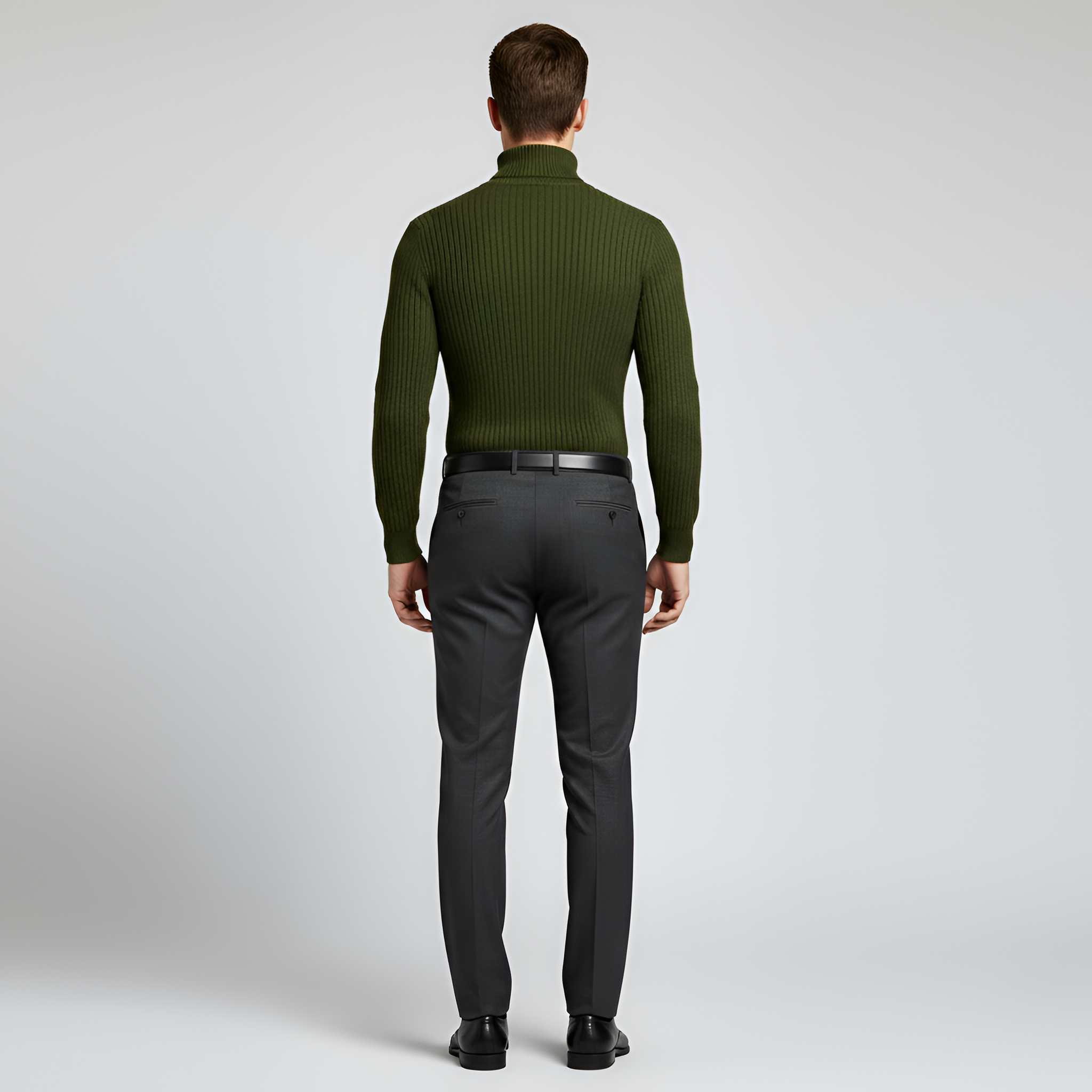 Bellivaro ανδρικό πουλόβερ με ριγέ λαιμόκοψη σε κλασική εφαρμογή