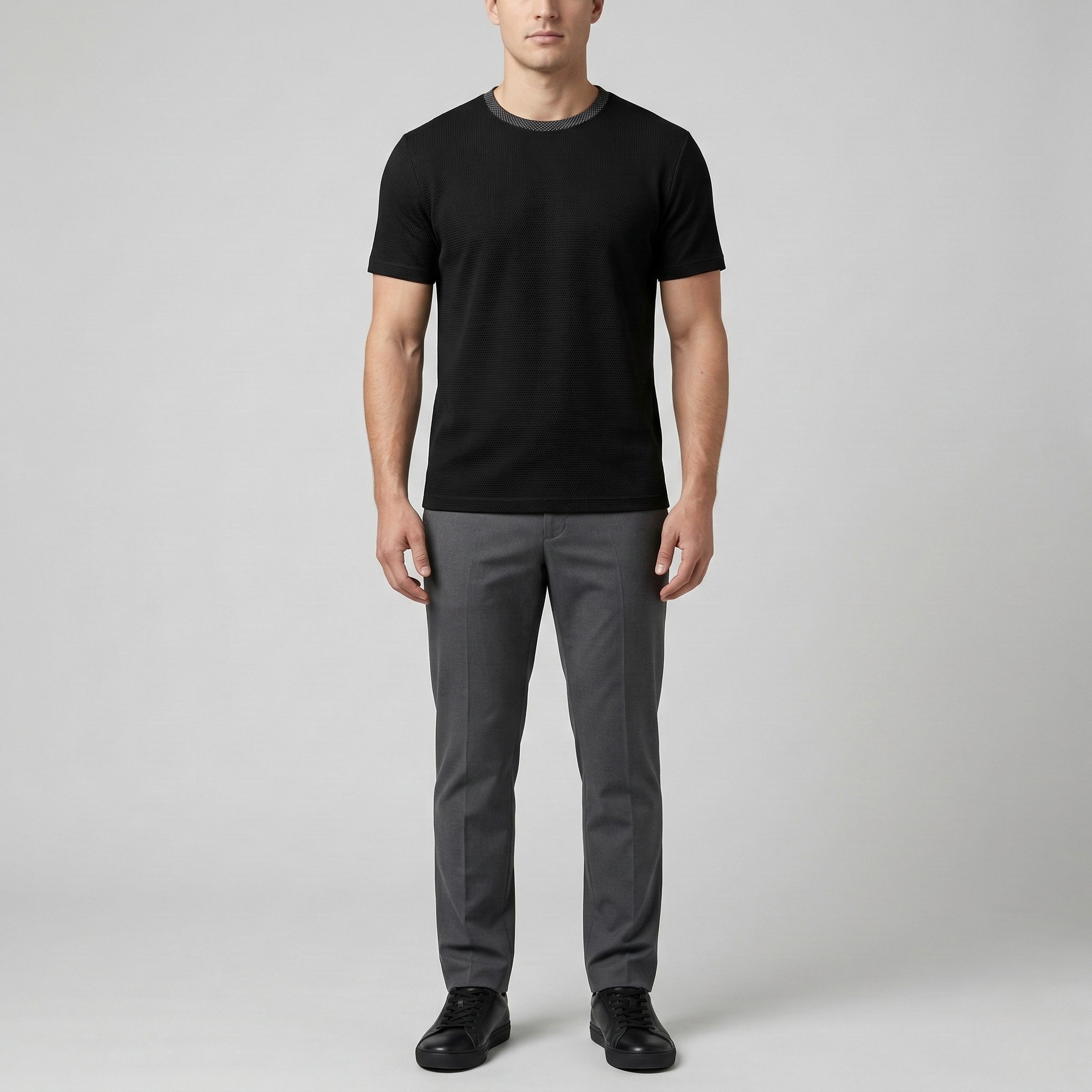 Męska koszulka bawełniana, krótki rękaw, podstawowa koszulka casual na co dzień dla mężczyzn