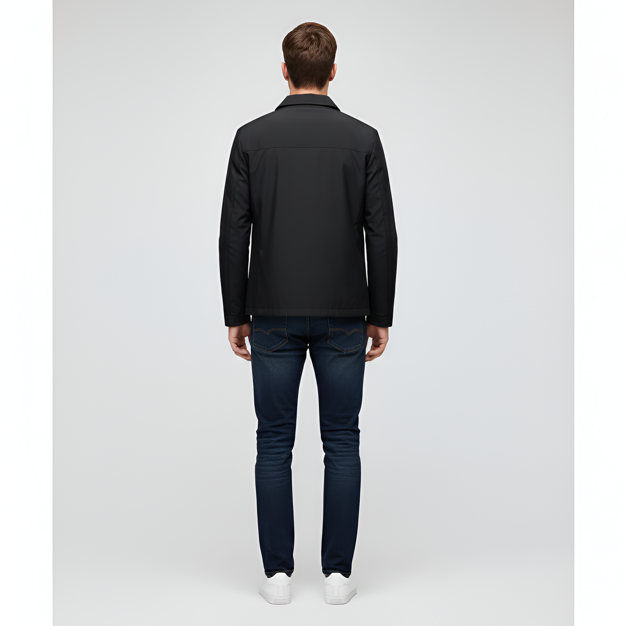 Geacă de vară pentru bărbați Bellivaro, geacă ușoară de tranziție cu fermoar și material rezistent la vânt