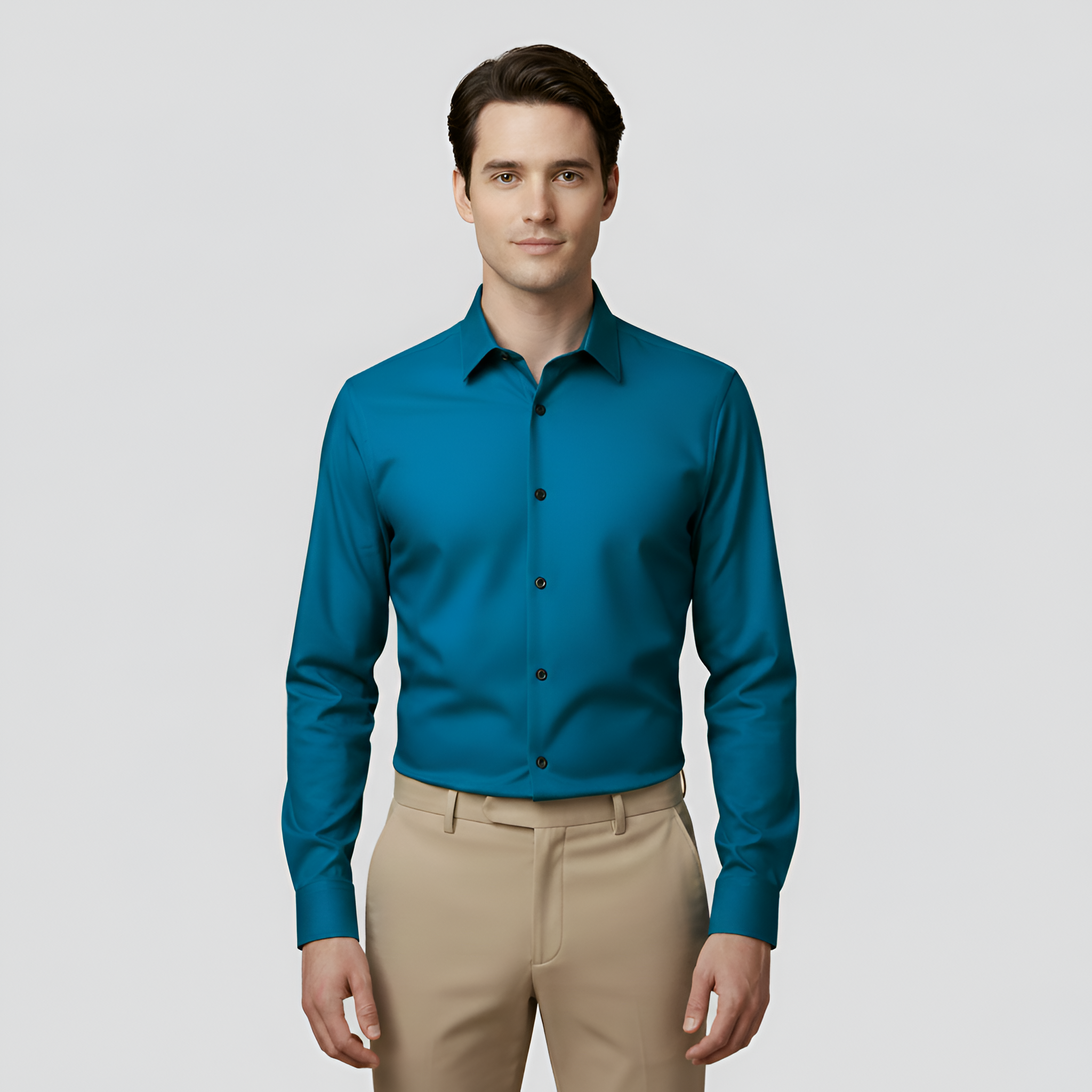 Koszula męska Bellivaro z bawełny z długimi rękawami i klasycznym krojem