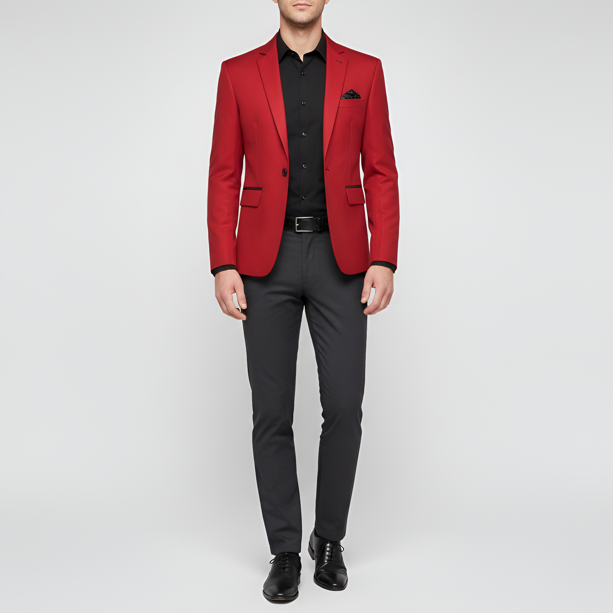 Bellivaro férfi blézer hajtókával és gombos záródással formális és alkalmi használatra