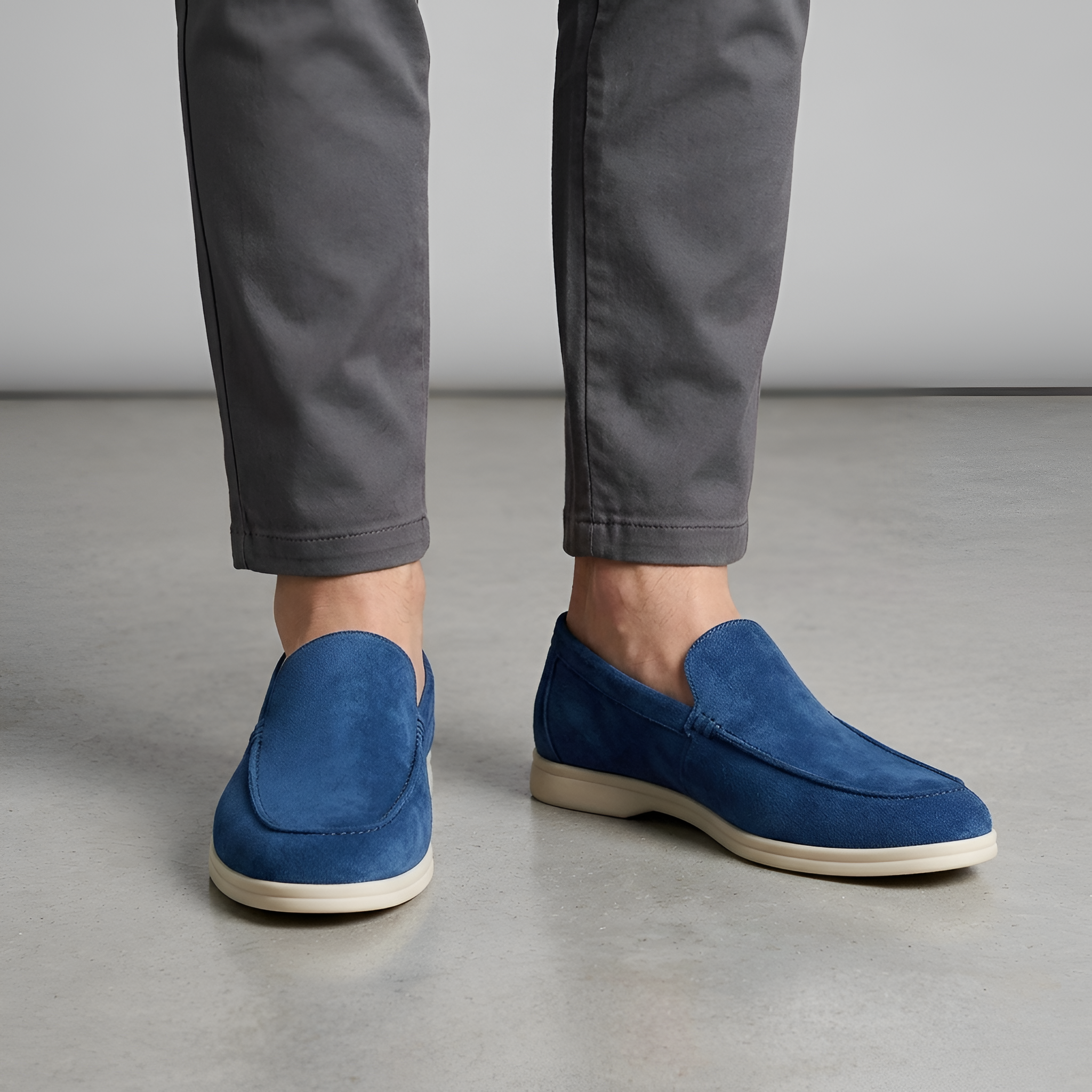 Veroux Mode | Mocasines de ante para hombre – Elegancia Old Money, Sofisticación atemporal en calzado