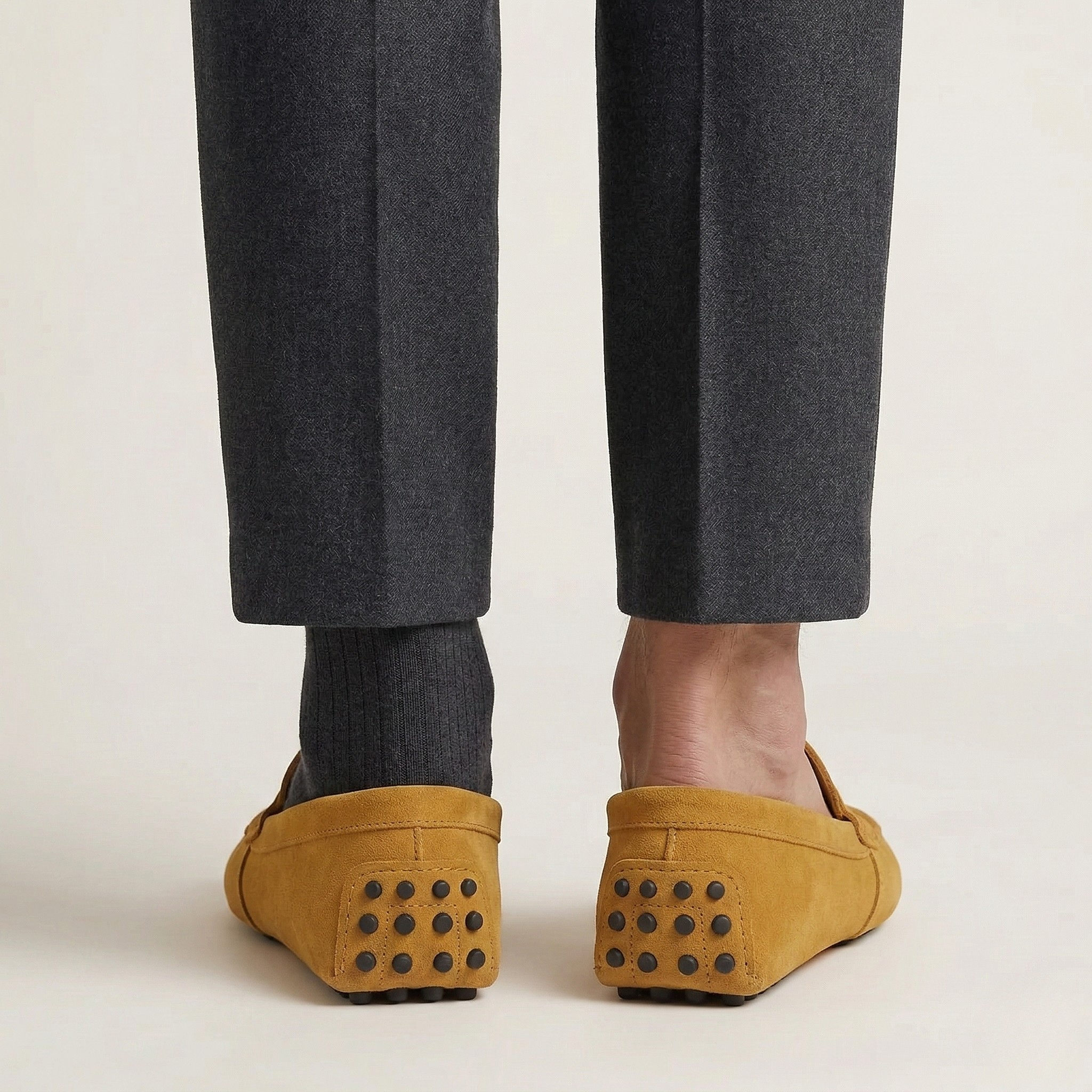 Pánské mokasíny z broušené kůže slip-on pohodlné neformální boty pro muže