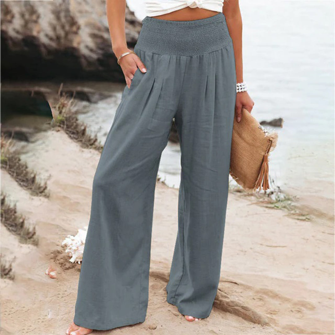 Elastische Linnen Zomerbroek voor Dames