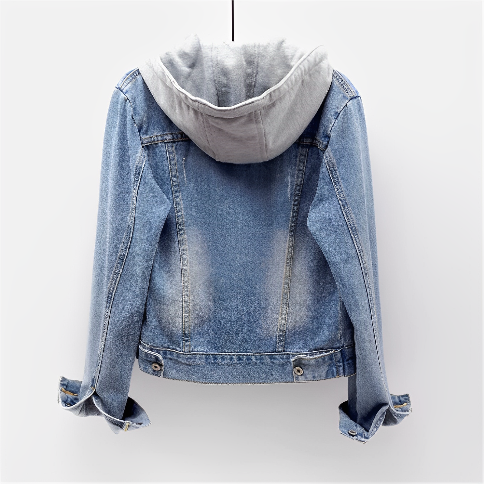Chaqueta vaquera con mangas largas y capucha desmontable