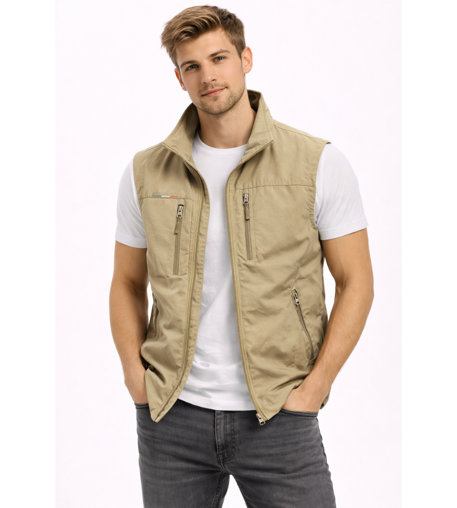 Herre Bodywarmer med Lynlås og Ståkrave – Let Outdoor Vest