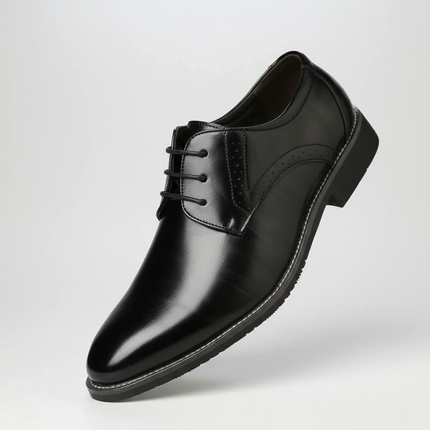 Hugo | Scarpe Derby da Uomo con Punta Liscia e Cuciture a Contrasto | Formali