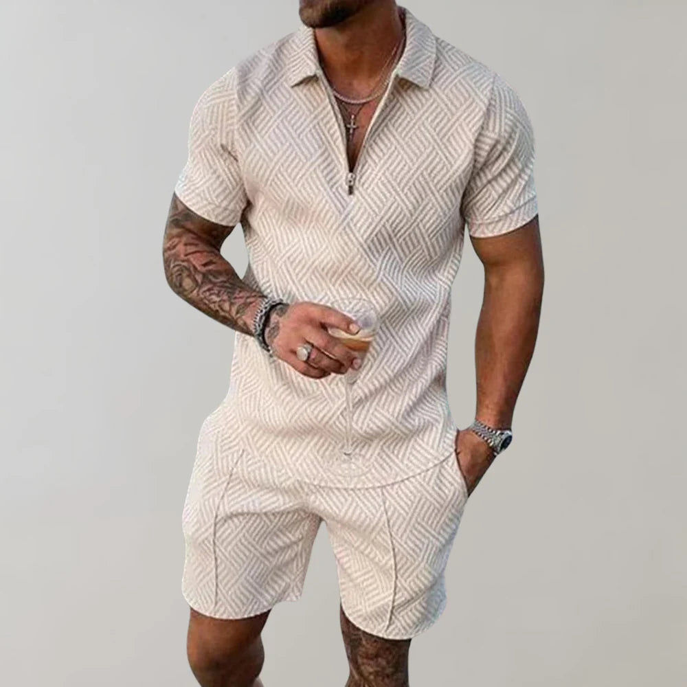 Conjunto de verano de dos piezas para hombre – comodidad casual para días de verano