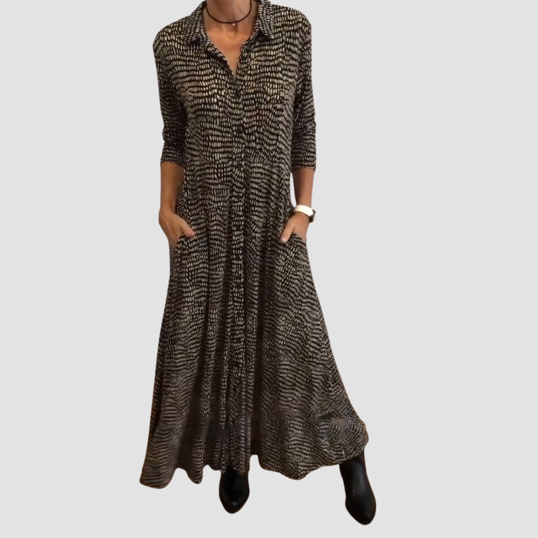 Elegantné midi šaty s vreckami