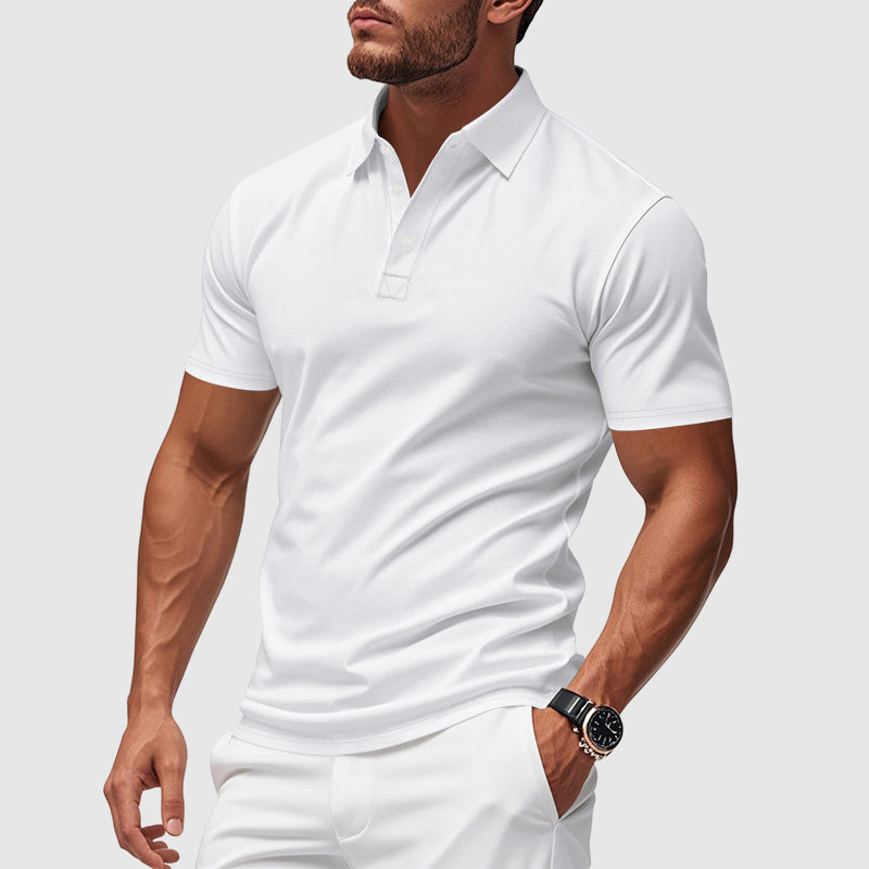 Herre Klassisk Polo T-shirt i Blød Bomuldsblanding