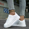 Læder sneakers til damer - Hvide, lette og komfortable