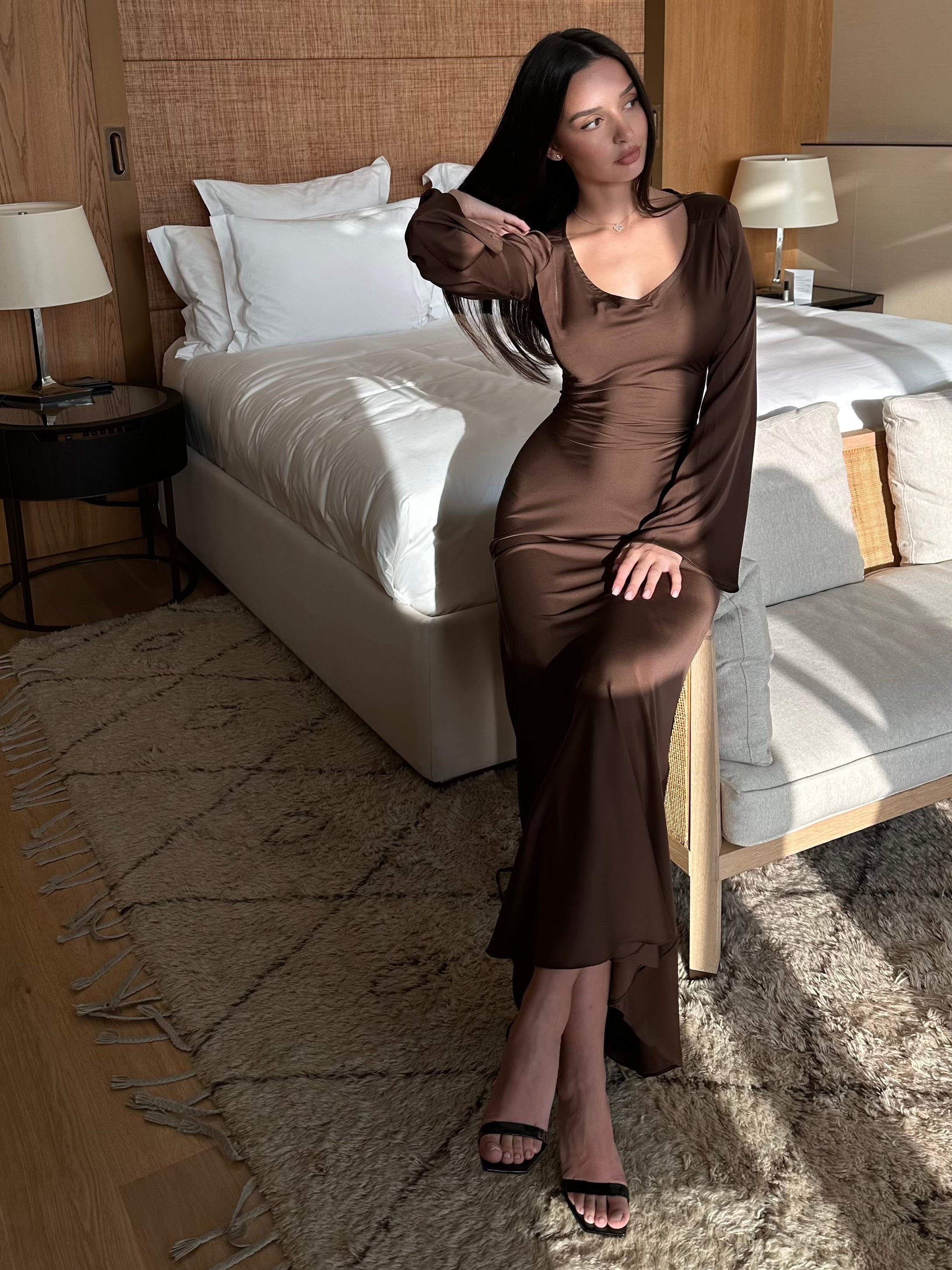 Langärmliges Maxikleid - Mühelose Eleganz für jeden Anlass