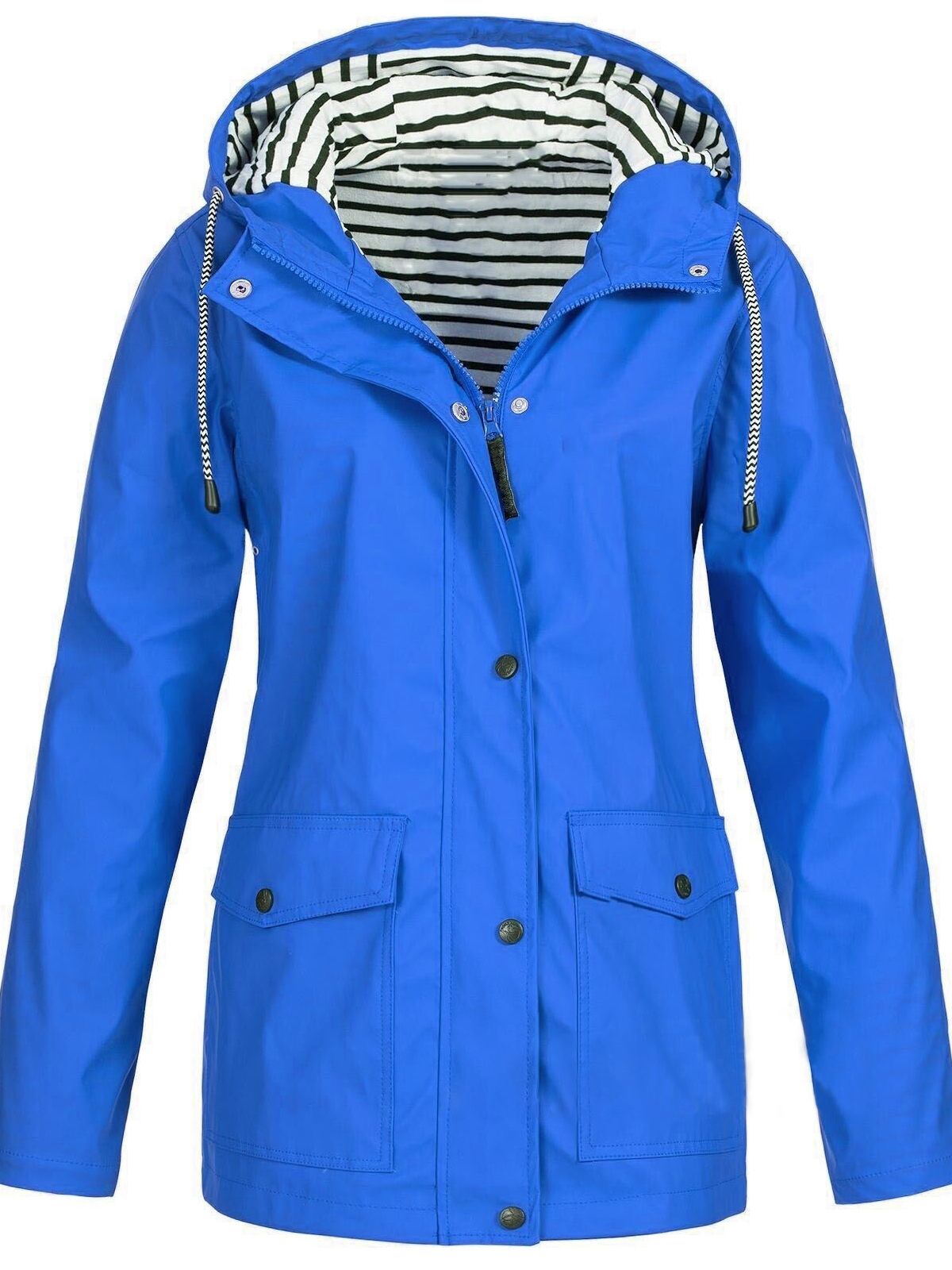 NOUVEAU RICHE Damenjacke Wasserdicht Winddicht Für Outdoor Wandern Blau