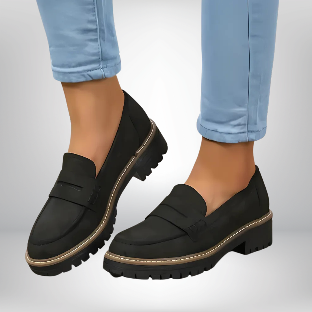 Lædersko Loafers Dame | Skridsikker Sål & Trykpunktsfri