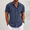 Camicia da uomo in lino – maniche corte e confortevole e ariosa