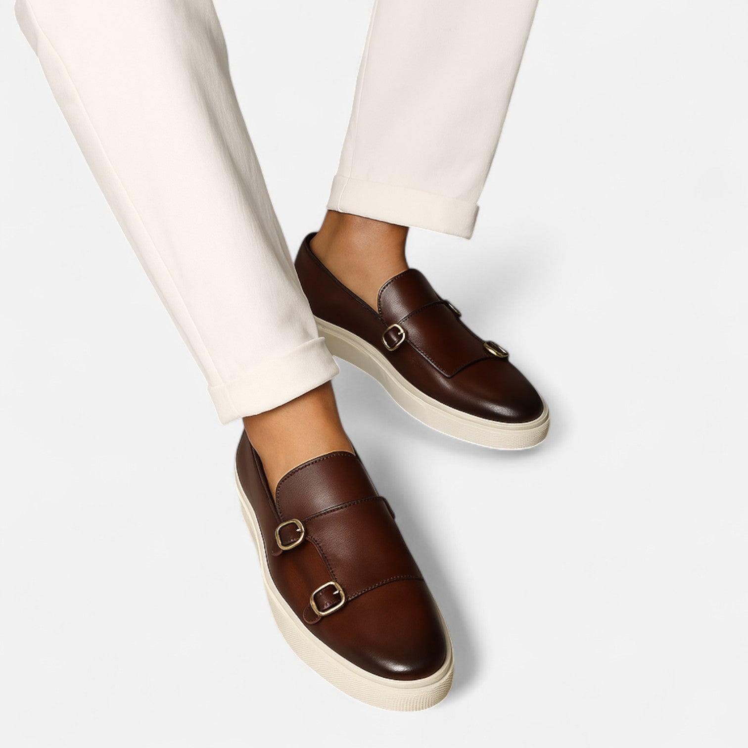 Bellivaro | Mænds Slip-on Loafers | Spændedetalje Og Platformsål
