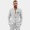 Traje de lino para hombre de dos piezas – blazer slim fit y pantalones – conjunto formal para boda
