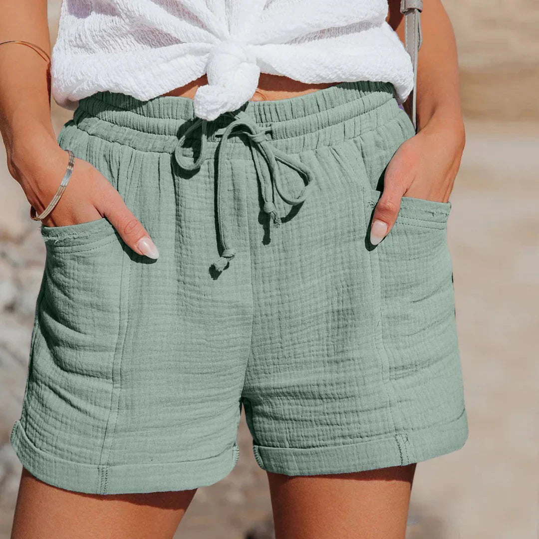 Luftige High Waist Sommershorts til Damer