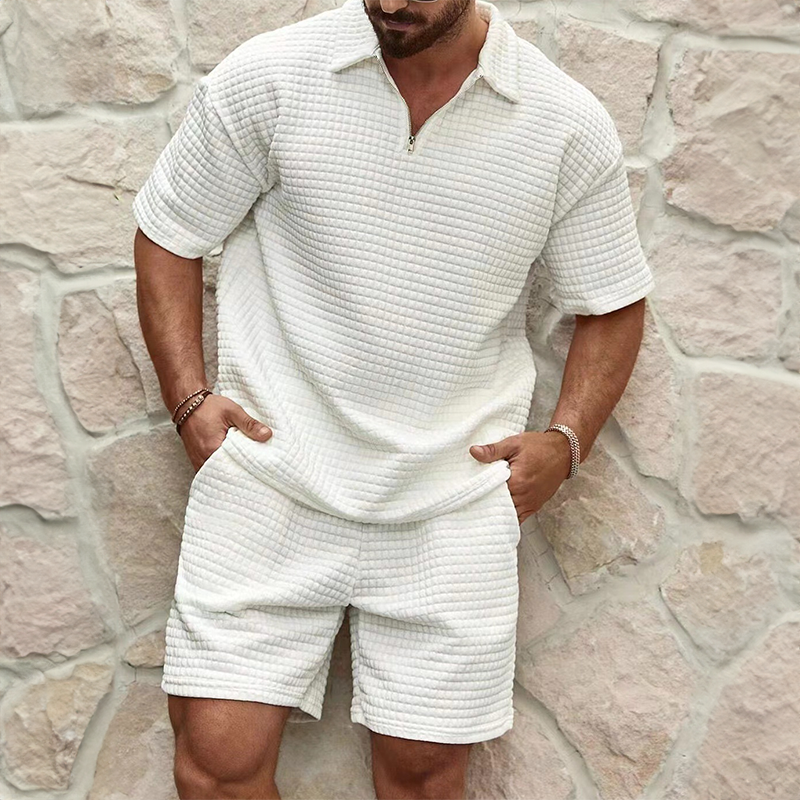 Conjunto de Polo e Calções de Verão para Homem