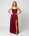 Vestido maxi para senhora | Caimento elegante e racha lateral