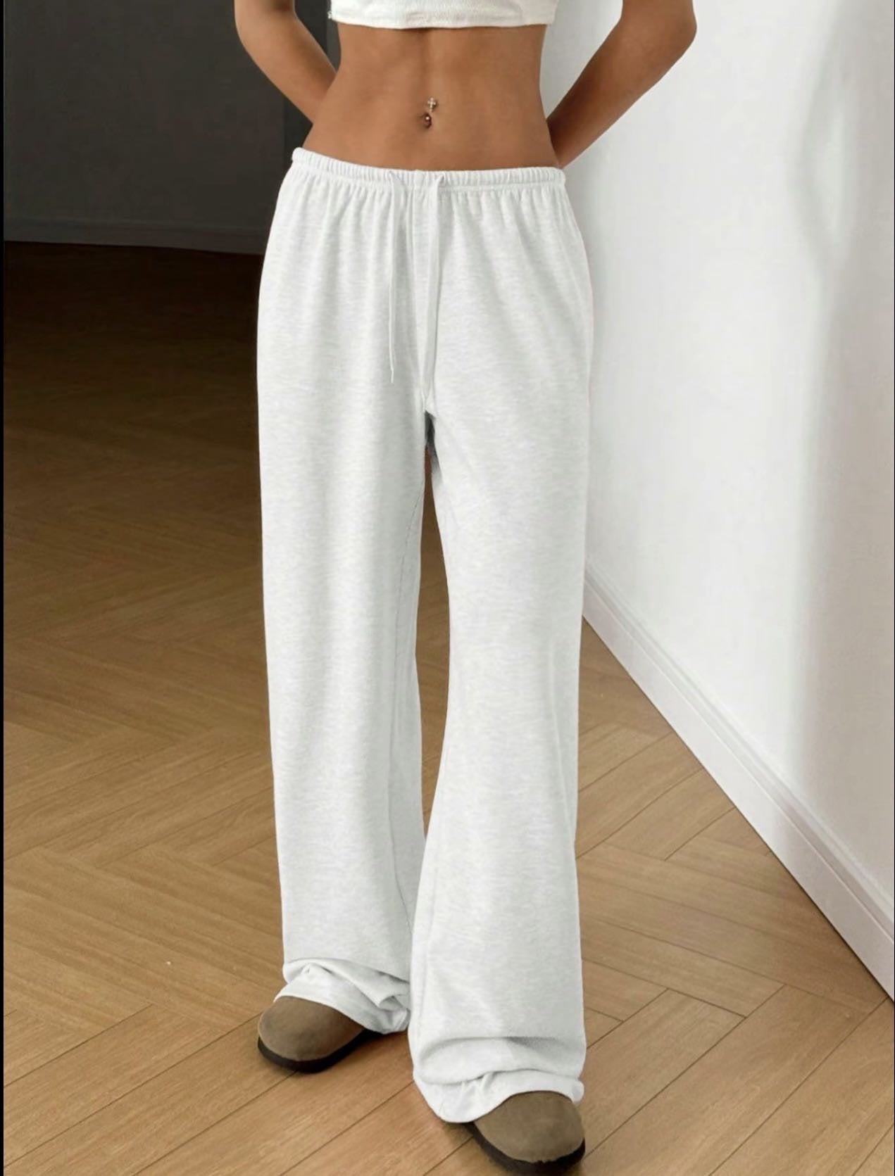 Fleece Sweatpants til Kvinder med Wide Leg