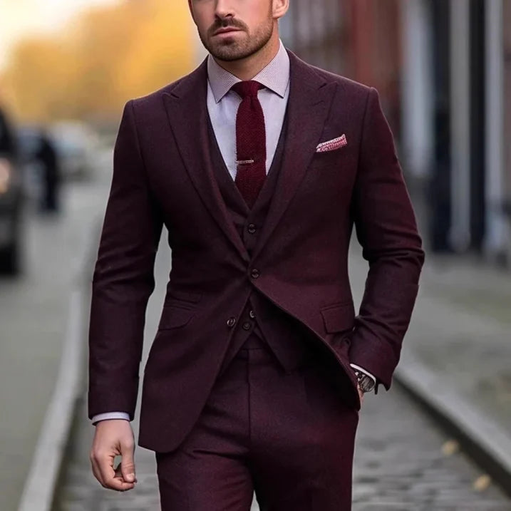 Bellivaro | Elegant Tredelt Jakkesæt til Herrer – Classy Design til Bryllup and Festlige Anledninger