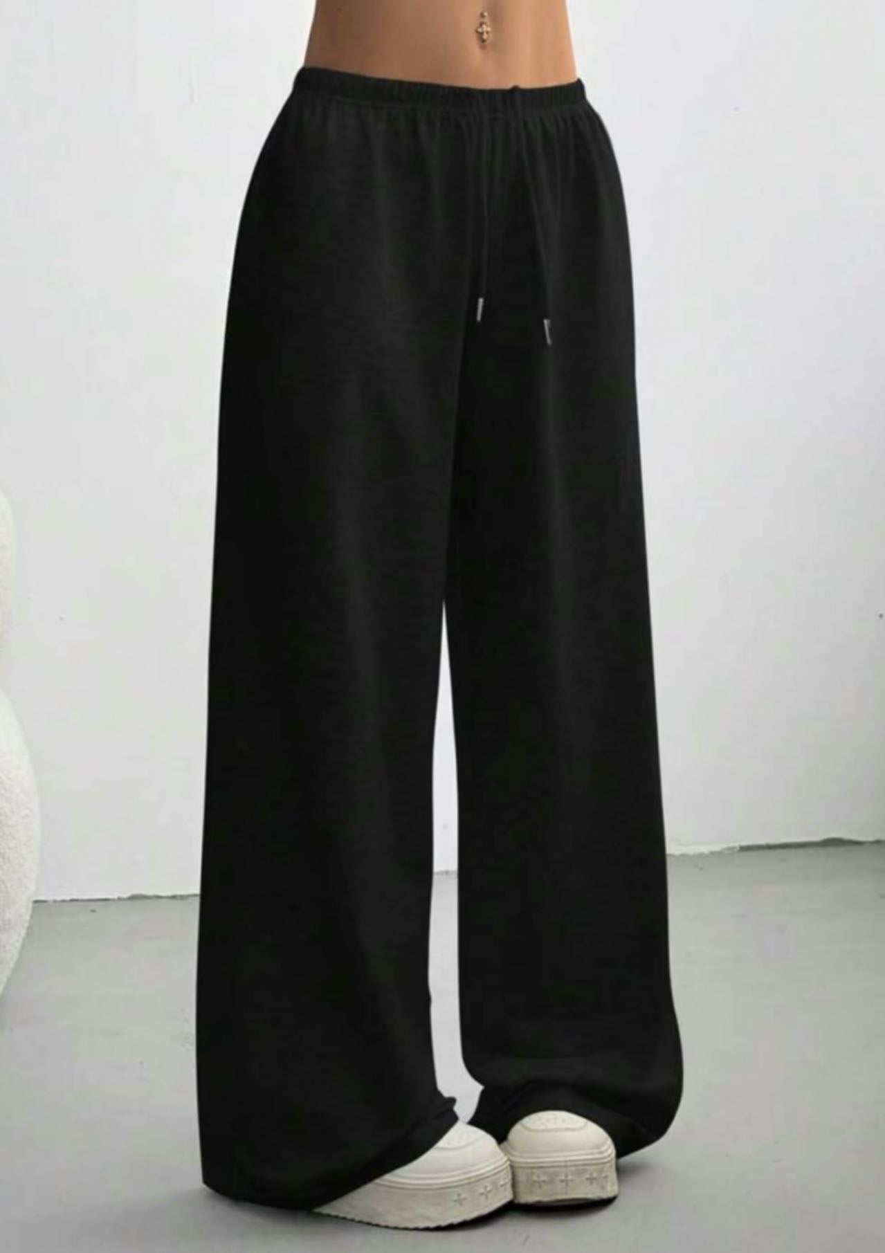 Fleece Sweatpants til Kvinder med Wide Leg
