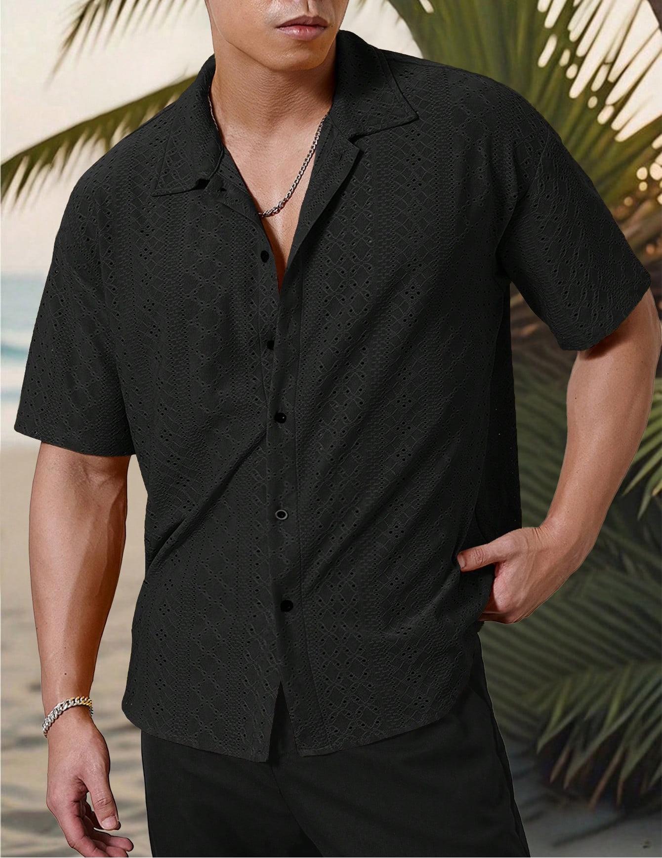 Camisa de hombre Marjhun – Camisa texturizada con botones, elegante y cómoda para un look casual