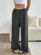 Fleece Sweatpants til Kvinder med Wide Leg
