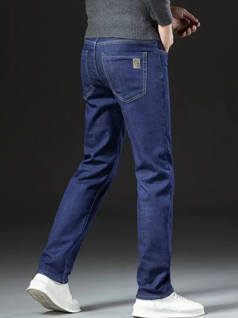 Fleeceforede Jeans til Mænd med Regular Fit