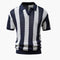 Polo para hombre con cuello abierto y acabados acanalados