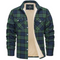 Bellivaro | Men's Lined Shirt Jacket with Button Closure | Checked Design & Chest Pockets