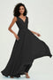 Vestido de festa elegante com decote em V