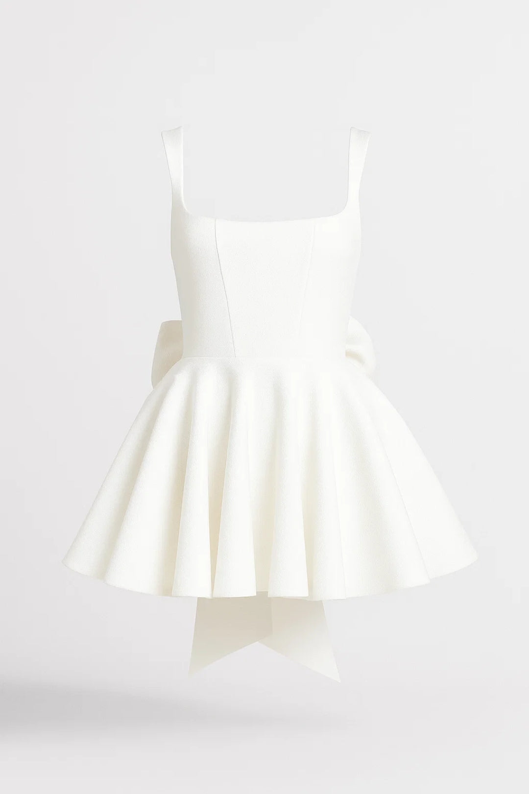 Dame Mini-kjole - Bustier Udsvajede Nederdel Sløjfe Ryg | Bryllup