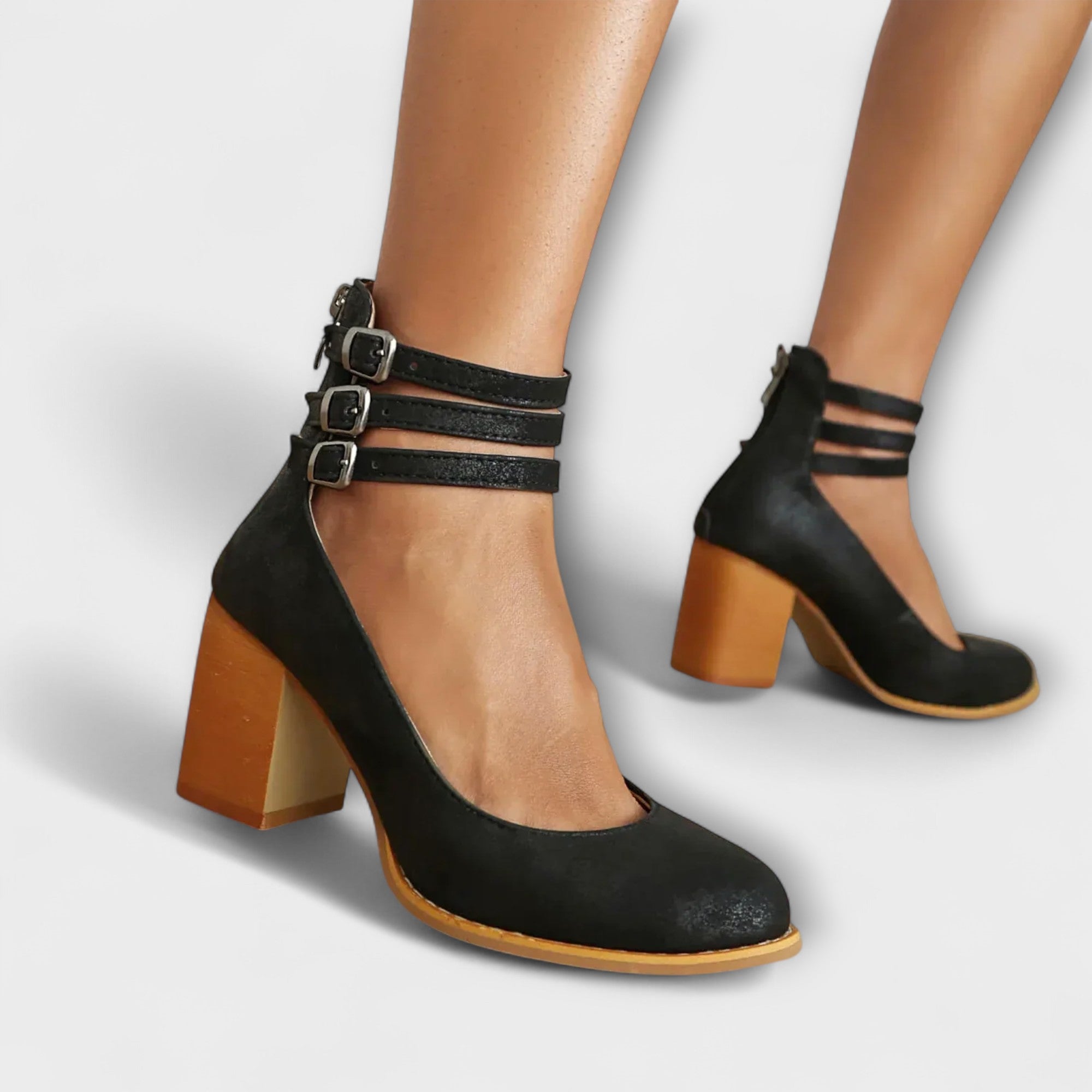 Pumps til Kvinder | Blokhæl med Ankelrem
