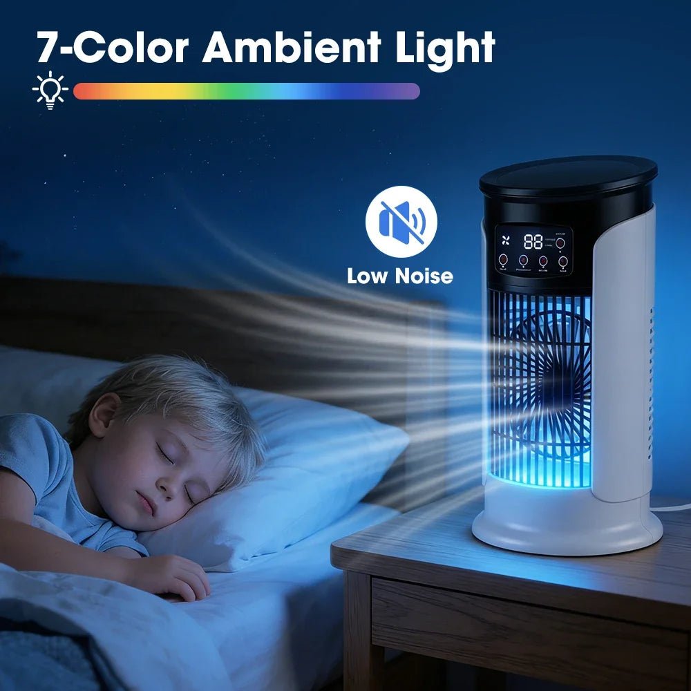 FreshWind 3-i-1 Luftkøler med Luftfugter og LED