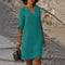 Sommerkjole med V-Hals – Løs Pasform til Hverdagsbrug