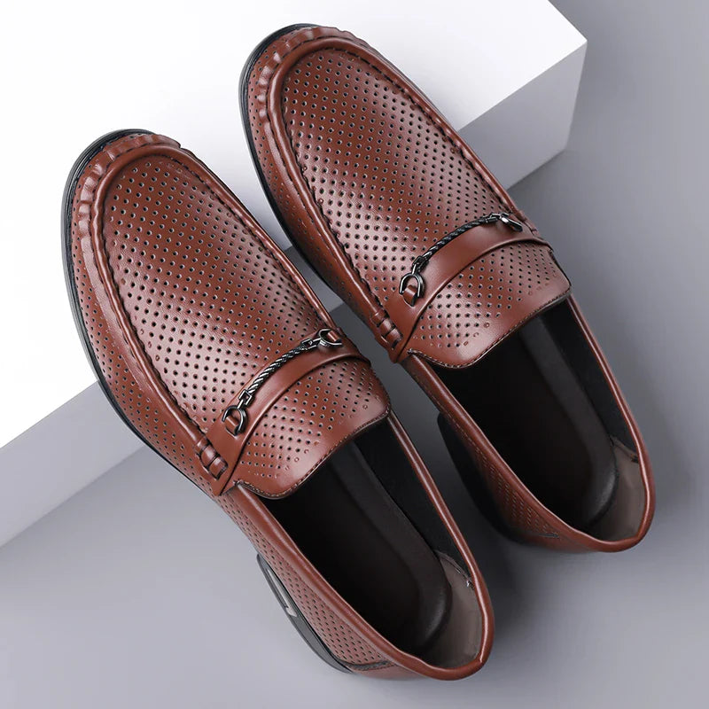 Carlos Italienske Læder Dress Loafers