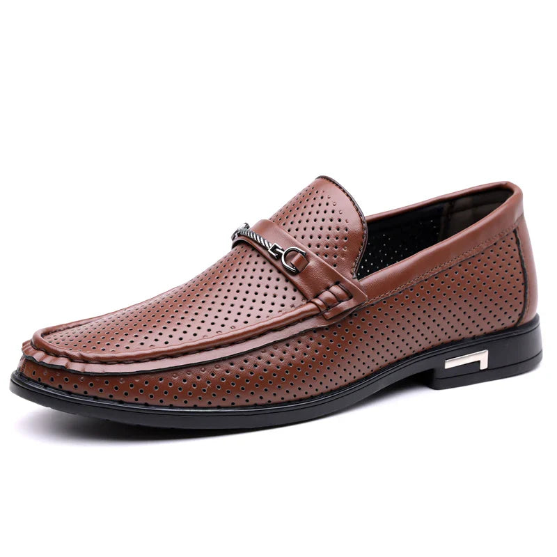 Carlos Italienske Læder Dress Loafers