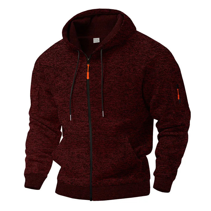 Hættetrøje med Lynlås til Herre – Casual Zip Hoodie